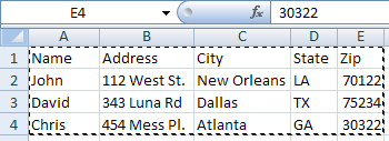 excel data to word