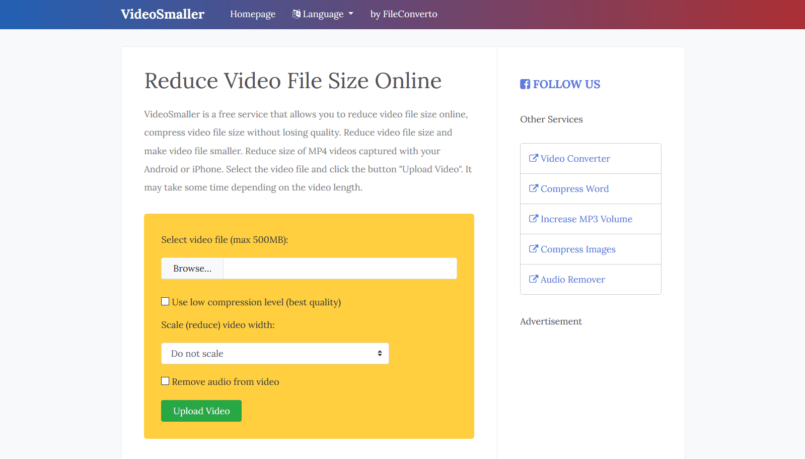 How to Reduce Video Size Through VideoSmaller.com Site
