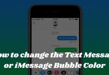 How to change the Text Message or iMessage Bubble Color