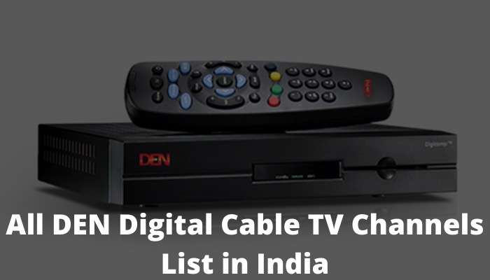 All DEN Digital Cable TV Channels List in India